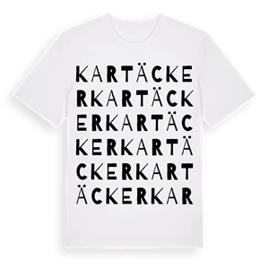 Kartäcker ordlek t-shirt – ekologisk bomull t-shirt från Pinshirt