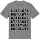 Mid Heather Gray t-shirt med Kartagården ordlek t-shirt
