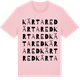 Pink Cotton t-shirt med Kärtared ordlek t-shirt