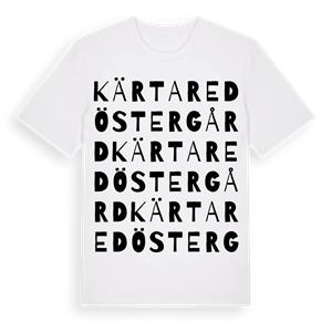 Kärtared Östergård ordlek t-shirt – ekologisk bomull t-shirt från Pinshirt