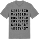 Mid Heather Gray t-shirt med Kärtared Västergård ordlek t-shirt