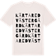 Vintage White t-shirt med Kärtared Västergård ordlek t-shirt