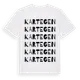 White t-shirt med Kartegen ordlek t-shirt