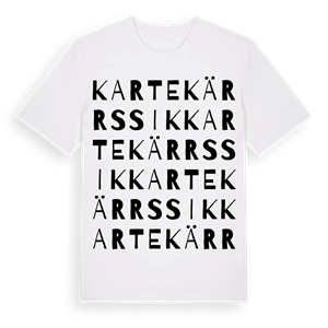 Kartekärrssik ordlek t-shirt – ekologisk bomull t-shirt från Pinshirt