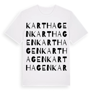 Karthagen ordlek t-shirt – ekologisk bomull t-shirt från Pinshirt