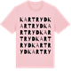 Pink Cotton t-shirt med Kartryd ordlek t-shirt