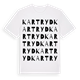 White t-shirt med Kartryd ordlek t-shirt