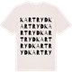 Vintage White t-shirt med Kartryd ordlek t-shirt