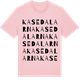 Pink Cotton t-shirt med Kasedalarna ordlek t-shirt