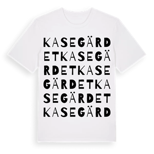 Kasegärdet ordlek t-shirt – ekologisk bomull t-shirt från Pinshirt