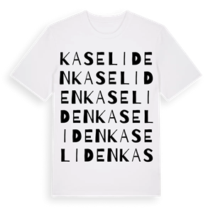 Kaseliden ordlek t-shirt – ekologisk bomull t-shirt från Pinshirt