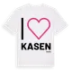 White t-shirt med Jag älskar Kasen t-shirt stort tryck