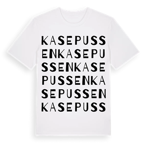 Kasepussen ordlek t-shirt – ekologisk bomull t-shirt från Pinshirt