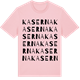 Pink Cotton t-shirt med Kaserna ordlek t-shirt