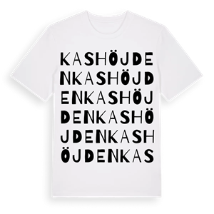Kashöjden ordlek t-shirt – ekologisk bomull t-shirt från PinShirt