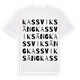 White t-shirt med Kassviksäng ordlek t-shirt