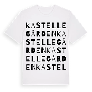 Kastellegården ordlek t-shirt – ekologisk bomull t-shirt från Pinshirt