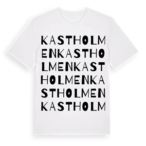 Kastholmen ordlek t-shirt – ekologisk bomull t-shirt från Pinshirt