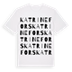 White t-shirt med Katrinefors ordlek t-shirt