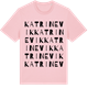 Pink Cotton t-shirt med Katrinevik ordlek t-shirt