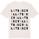 Vintage White t-shirt med Katrinevik ordlek t-shirt