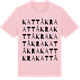 Pink Cotton t-shirt med Kattåkra ordlek t-shirt