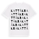 White t-shirt med Kattåkra ordlek t-shirt