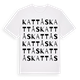 White t-shirt med Kattås ordlek t-shirt