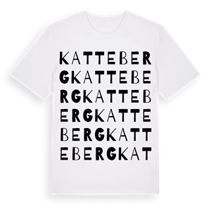 Katteberg ordlek t-shirt – ekologisk bomull t-shirt från Pinshirt