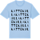 Blue Soul t-shirt med Kattekulla ordlek t-shirt