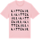 Pink Cotton t-shirt med Kattekulla ordlek t-shirt