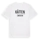White t-shirt med Kätten i Sverige t-shirt