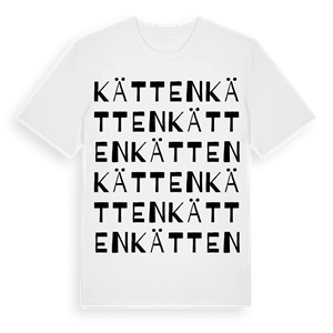 Kätten ordlek t-shirt – ekologisk bomull t-shirt från Pinshirt