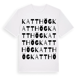Katthög ordlek t-shirt – ekologisk bomull t-shirt från Pinshirt