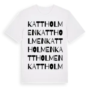 Kattholmen ordlek t-shirt – ekologisk bomull t-shirt från Pinshirt