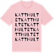 Pink Cotton t-shirt med Katthultet ordlek t-shirt