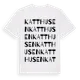 White t-shirt med Katthusen ordlek t-shirt