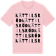 Pink Cotton t-shirt med Kättilsröd ordlek t-shirt
