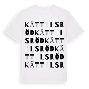 Kättilsröd ordlek t-shirt – ekologisk bomull t-shirt från Pinshirt
