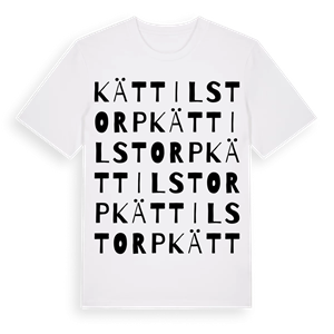 Kättilstorp ordlek t-shirt – ekologisk bomull t-shirt från Pinshirt