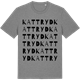 Mid Heather Gray t-shirt med Kattryd ordlek t-shirt