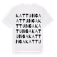 White t-shirt med Kattunga ordlek t-shirt