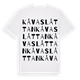 White t-shirt med Kåvaslåttan ordlek t-shirt