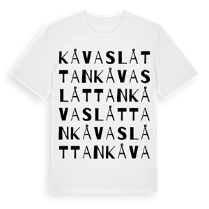 Kåvaslåttan ordlek t-shirt – ekologisk bomull t-shirt från Pinshirt