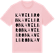 Pink Cotton t-shirt med Kavelbron ordlek t-shirt