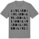 Mid Heather Gray t-shirt med Kavlanda ordlek t-shirt