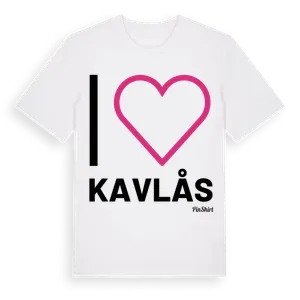 Jag älskar Kavlås t-shirt stort tryck – ekologisk bomull t-shirt från Pinshirt