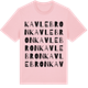 Pink Cotton t-shirt med Kavlebron ordlek t-shirt