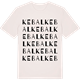 Vintage White t-shirt med Kebal ordlek t-shirt