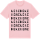 Pink Cotton t-shirt med Kebene ordlek t-shirt